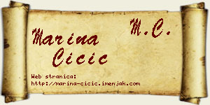 Marina Čičić vizit kartica